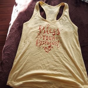 Yellow browing tank top
